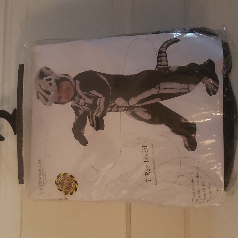 Underwraps, Small, Black & White T-Rex Fossil Costume